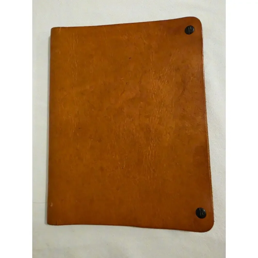 Nixon Edition Full Grain Leather iPad Case Sleeve Saddle Brown Vintage 2012